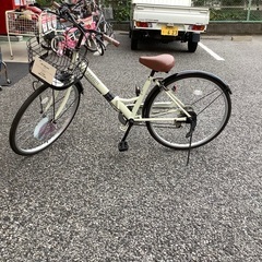 【トレファク吉川店】折りたたみ自転車 MYPALLAS 26インチ M-507-IV PHOMGO7961 アイボリー