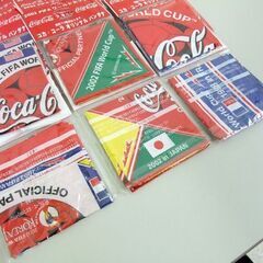 コカ・コーラ 2002年ワールドカップ バンダナ全5種類×5枚 合計25枚セット CocaCola ☆ 札幌市 北区 屯田 の画像