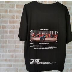 【新品未開封】メンズ・カジュアルＴシャツ・韓国・ブラック・Lサイズ