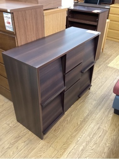 KH-8【新入荷　リサイクル品】リビングボード　ブラウン