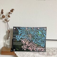 曼荼羅風ステンシルアート～スカルプチュアペインティングを体験して...