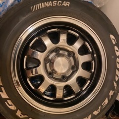 ハイエース200 デイトナ風アルミ　ホワイトレタータイヤ　ホイール　LTタイヤ
