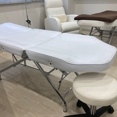 【美品】無孔エステベッド&スツール　エステ・マツエク・ネイル