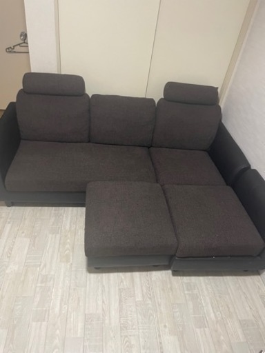 美品　LOWYA 三人掛けカウチソファ