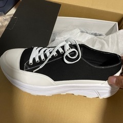 melt. - ハイボリュームキャンバスレザースニーカー　厚底　メンズ 25.5〜26cmの画像