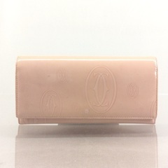 Cartier カルティエ ピンク エナメルレザー長財布 ハッピ...
