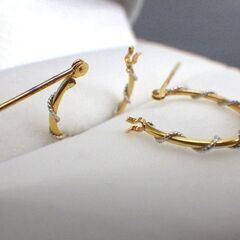 K１８ / Pt９００　ピアス [04-099]の画像