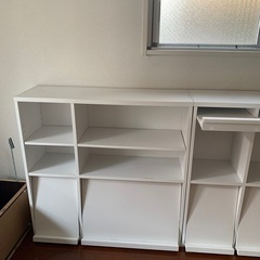 おしゃれな白の収納棚です！8/6までの画像