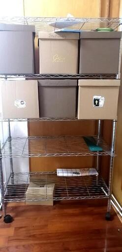 [取引中] 室内使用）スチールラックおおよそ90cm×150cm×45cm