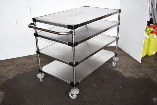 【ヤ取終了1/25】≪y335≫美品 maruzen/マルゼン ステンレス 4段 120cm ワゴン/カート 業務用/厨房/店舗/飲食店/ホテル/施設 40716-03