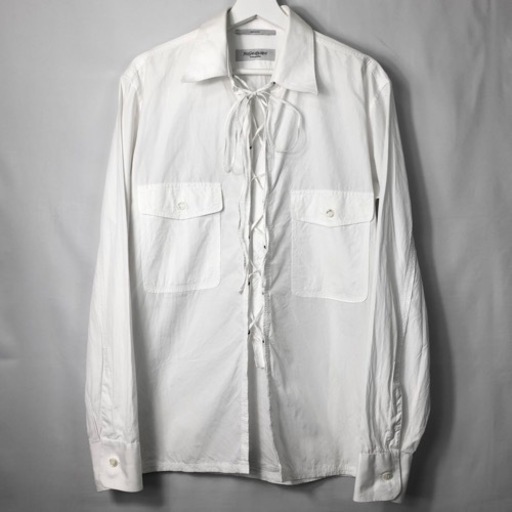 YVES SAINT LAURENT イヴサンローラン 長袖 シャツ ホワイト 白 L イタリア製 ヴィンテージ ビンテージ 希少 正規品 古着 カジュアル ウェア ドレス