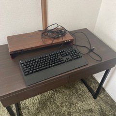 8/4値下げ【3点セット】デスク、キーボード、モニター置き机上台