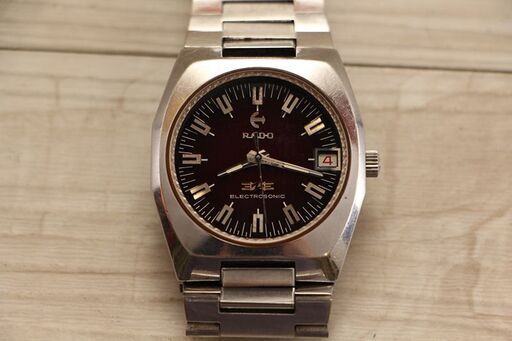 RADO ラドー ELECTROSONIC エレクトロソニック 腕時計 メンズ 時計 黒文字盤 デイト 不動 (R2175ayamY)