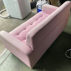 ● 2人掛けソファー、ピンクの画像