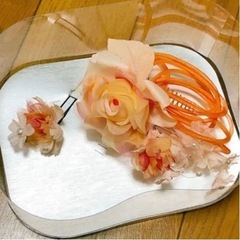 オレンジの髪飾り