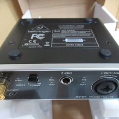 美品　ベリンガー 2入力2出力 USBオーディオインターフェース ブラック 1-Channel UM2 U-PHORIAの画像