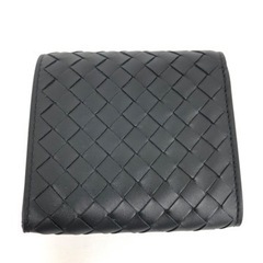 【未使用】ボッテガ コンパクトウォレット イントレチャート ブラック ボッテガヴェネタ イントレチャート コンパクトウォレット 未使用展示品