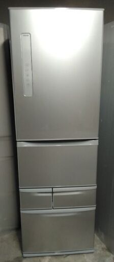東芝 5ドア冷蔵庫  ベジータ GR-P41G 411L シルバー18年製 配送無料