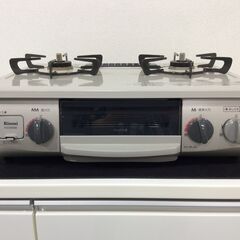 (8/19受渡済)YJT4994【RINNAI/リンナイ ガスコンロ LPガス】極美品 2020年製 KG34NBEL 家電 キッチン レンジ ガステーブル 左側強火 ホーロー
