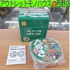 非売品 東洋水産 マルちゃん 緑のたぬき カップ型目覚まし時計 ...