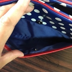 BABYDOLL 通園バッグ　ショルダーバッグ　ベビードール　ブルー　水玉模様の画像