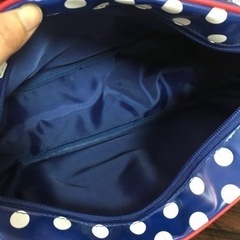 BABYDOLL 通園バッグ　ショルダーバッグ　ベビードール　ブルー　水玉模様の画像