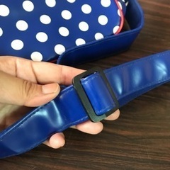 BABYDOLL 通園バッグ　ショルダーバッグ　ベビードール　ブルー　水玉模様の画像