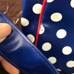 BABYDOLL 通園バッグ　ショルダーバッグ　ベビードール　ブルー　水玉模様の画像