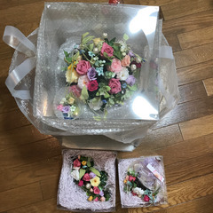 結婚式　ブーケ　ブートニア　髪飾り　ブレスレット　プリザーブドフラワー