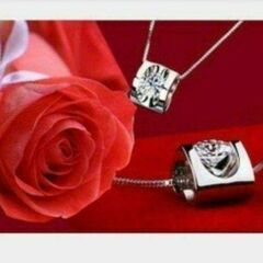  ▼j←←←m9-12    刻印/ブリリアントスクエアプリンスペンダントネックレス      202208041218の画像