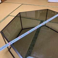カッシーナ コーヒーテーブル ガラステーブル 六角形 の画像