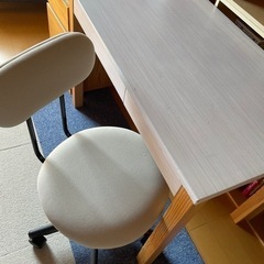 お話中です………無印良品 机、回転椅子、キャビネット3点セット
