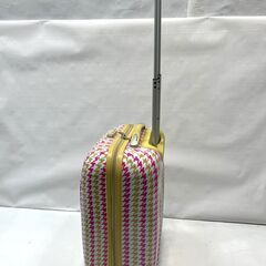 お洒落可愛い！機内持込みOK レディース キャリーケース 千鳥柄 キャリーバッグ 40×50×25cm 2.7kg 鍵付き レディース 旅行 出張などに！Fの画像