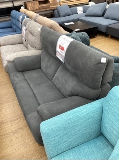 KH-15【新入荷　リサイクル品】ハイバック2シーターソファ　グレー