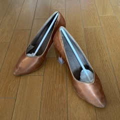 社交ダンスシューズ　茶②