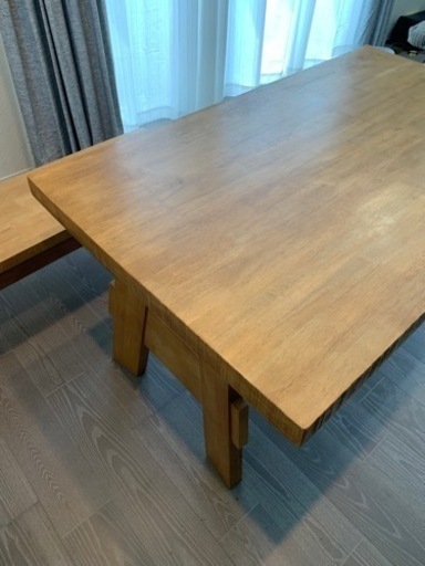 椋木で高級感のある食卓テーブル　定価13万