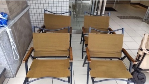 アウトドア折りたたみチェア　4脚セット