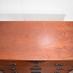 【取ヤ終了1/7】≪zy586≫美品 capic/キャピック 福島 石楠花/しゃくなげ 民芸調 箪笥/タンス/チェスト 90cm リビング/和室 40729-08の画像