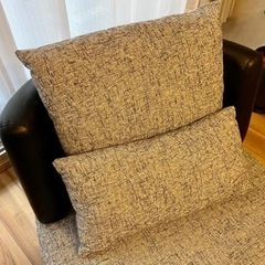 【値下げ】価格応相談　アルモニア カウチソファ ブラック×グレーの画像