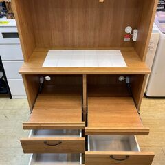 B-COMPANY/ビーカンパニー (ユーアイ) コチーナ キッチンボード 幅90cm 食器棚 カップボード 北欧 タイル天板 ★買取帝国 朝霞店