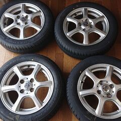 155 65R/14サイズの新品未使用タイヤと中古アルミホイール...