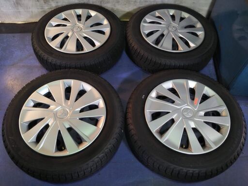 冬 ミツビシ純正 EKワゴン【富山】14インチ 三菱純正 EK スタッドレスタイヤ ミツビシ EK純正 155/65R14 DAYZ デイズ  中古4本 車検対応