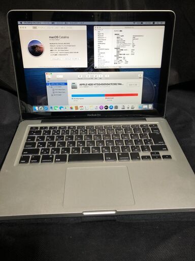 「MacBook Pro 13インチ Mid 2012」Core i5 - 2.5GHz(TB時最大3.1GHz)/メモリー４GB / HDDは500GB / MacOS(Catalina)とWin10 (Office2010もインストール済)の選択起動可能　コンパクトなオールインワンモバイルノートPC / DVDスーパーマルチドライブ / Webカメラ / Bluetooth / 無線LAN / バッテリー使用可能 中古美品②