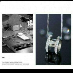 ▼j←←←m11-3刻印有り/ブリリアントカットパヴェアーチペンダントネックレス           202208050536の画像