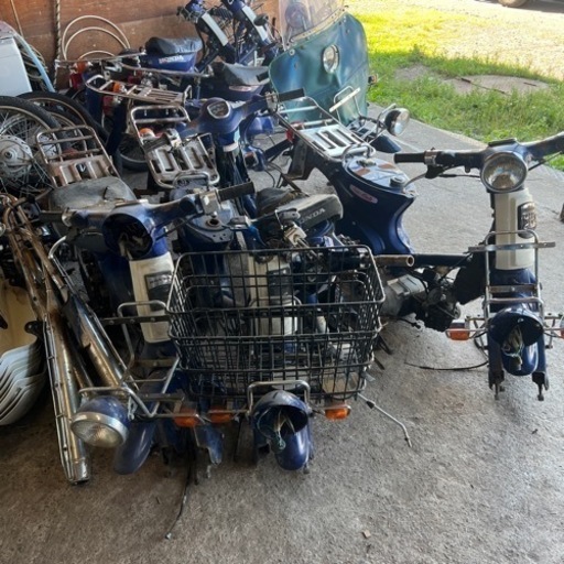 北海道旭川 HONDA カブ フレーム 50STD 7台＋スーパーカブ1台 部品取り ジャンク