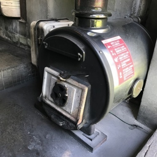 長府マキ焚兼用ふろがまCH2S-6 バーナー&煙突&リモコン付き