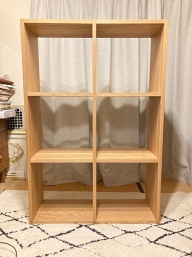 無印良品　スタッキングシェルフセット・３段×２列・オーク材