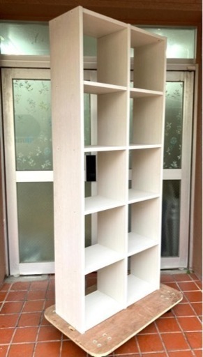 【値下げしました】本棚　棚　シェルフ　ホワイト　白　大きい　186cm  縦置き、横置きどちらも可能