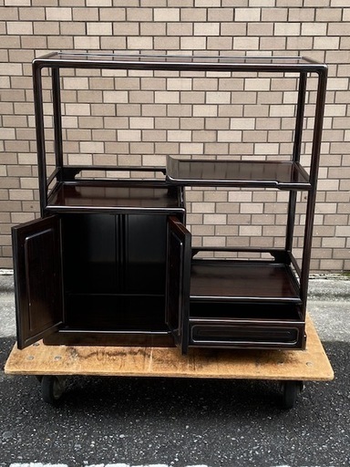 ◎お値下げしました‼️ 逸品貴重 唐木家具 紫檀 無垢材 黒檀 飾り棚 違い棚 茶箪笥違い棚茶棚水屋箪笥煎茶道具サイドボード中国美術煎