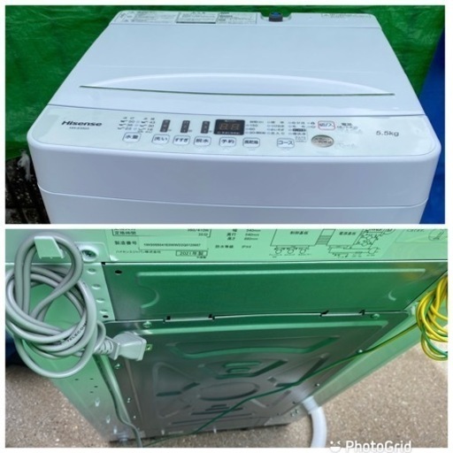 お薦め品‼️高年式‼️分解洗浄済み‼️ハイセンス洗濯機5.5kg 2021年